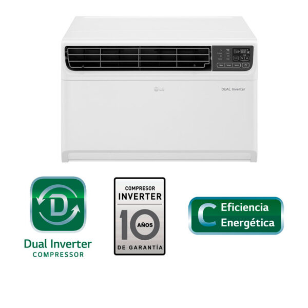 Aire Acondicionado de ventana DUAL Inverter Smart con Wifi de 12,000 BTU Sin Tuberías Marca LG - Imagen 2