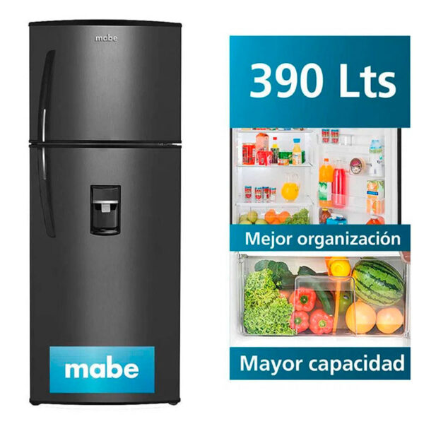 Refrigeradora Mabe Smart Frost System 390 Lt.  Grafito - Imagen 2